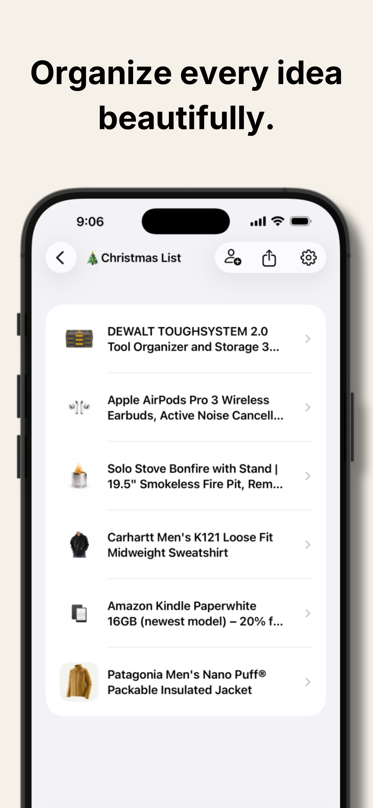 A Luna wishlist filled with gift ideas